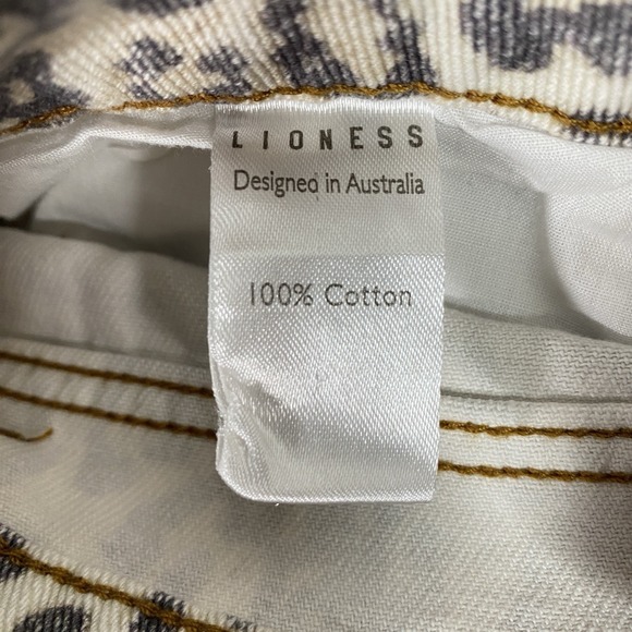 Lioness Leopard Print Straight Jeans Size XL Cotton Fade Girls Night NWT - Picture 14 of 15